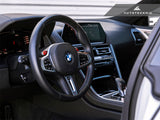AutoTecknic Replacement Carbon Steering Wheel Top Cover - BMW F95 X5M | F96 X6M