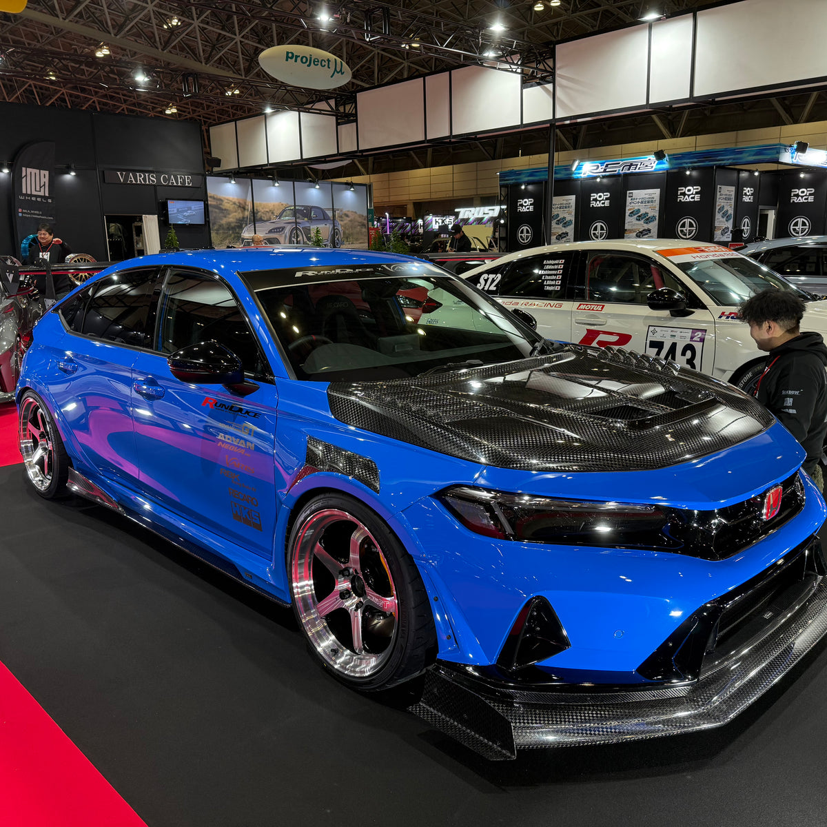 Varis ARISING-II Track Edition Front Bumper + Diffuser, FRP & Carbon+ ...