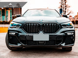 AutoTecknic Glazing Black Front Grille - BMW G06 X6 Pre-LCI