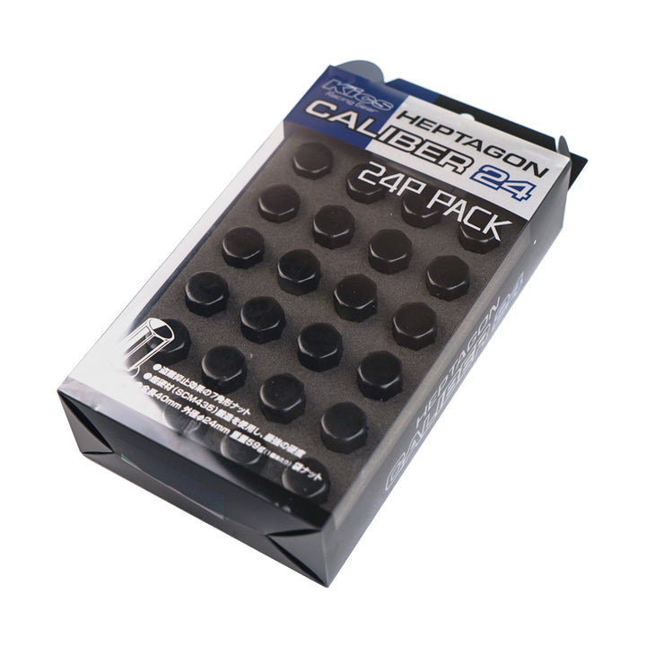 Project Kics Heptagon Caliber 24 Lug Nut Set for 6H (24 pcs) - 12x1.50