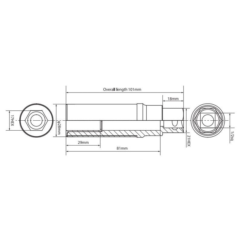 Project Kics Double Protect Adapter for 17mm Hex Nut