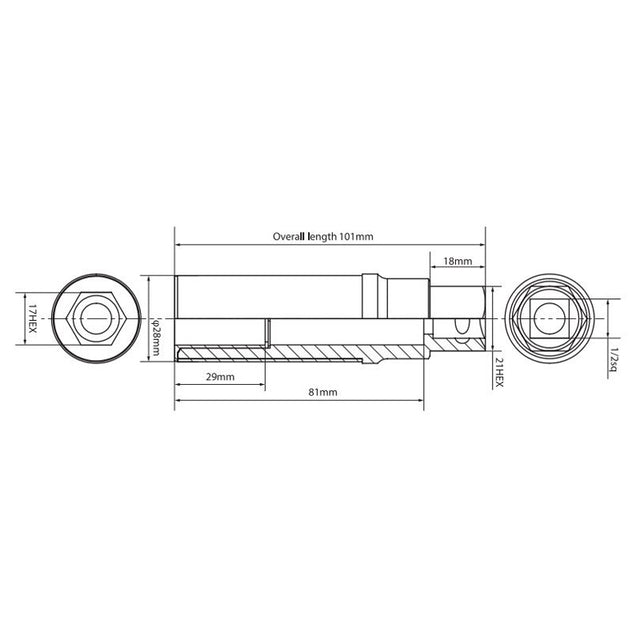 Project Kics Double Protect Adapter for 17mm Hex Nut
