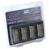 Project Kics Monolith TI/07 Lug Nuts (Glorious Black) - 14x1.5 (Set of 24)