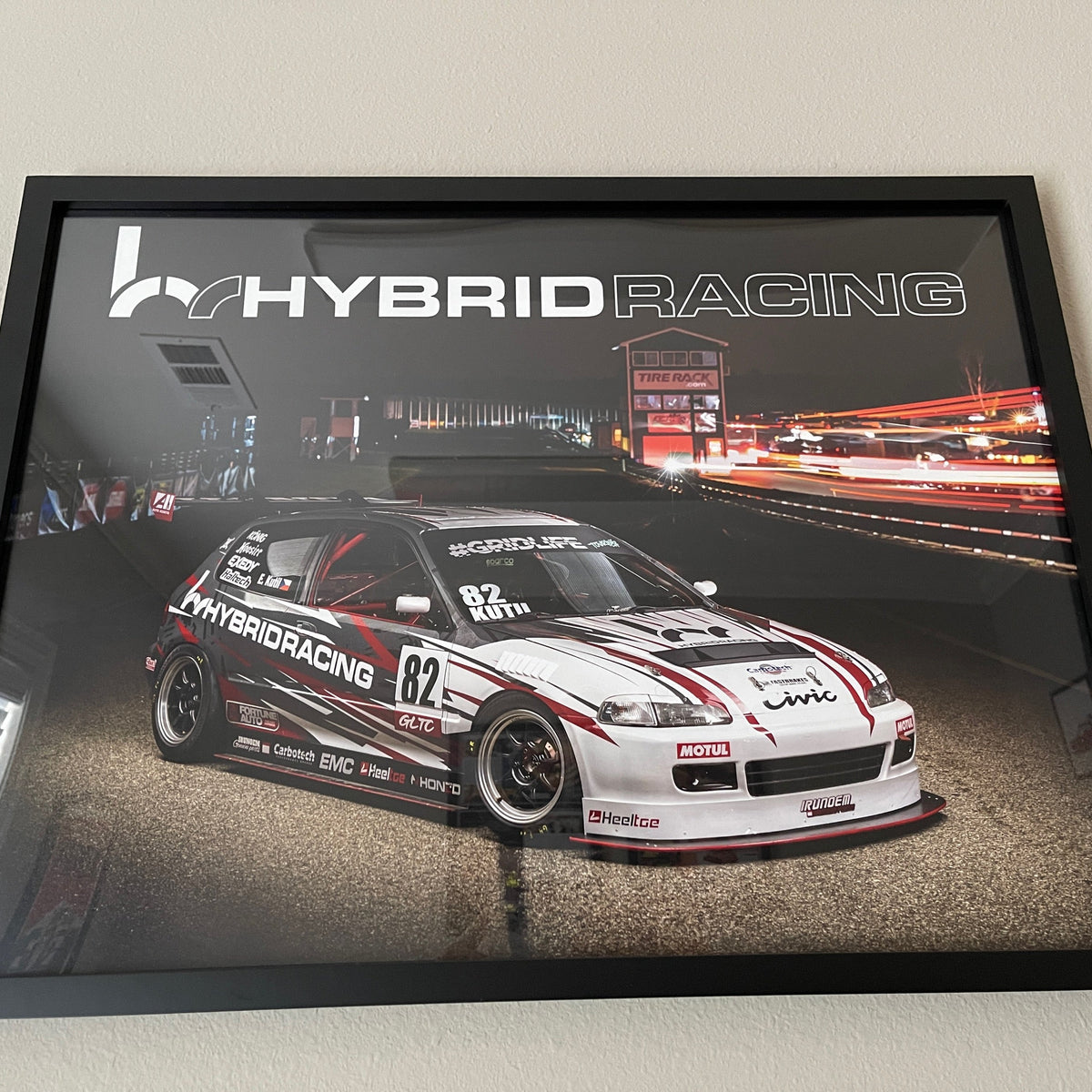 Hybrid Racing x Eric Kutil Racing #82 GLTC Racecar Poster – LMTLS Auto