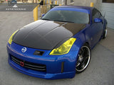 AutoTecknic Pre-preg Carbon Fiber Headlight Trim Set - Nissan 350Z