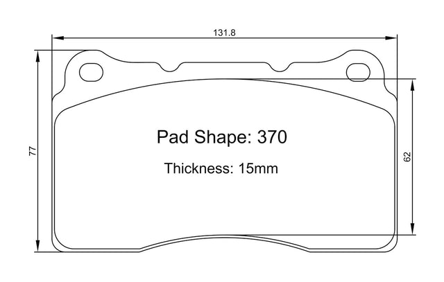 Paragon PBP370 Brake Pads for 2017+ Honda Civic Type R FK8/FL5 | 2024+ Acura Integra Type S DE5