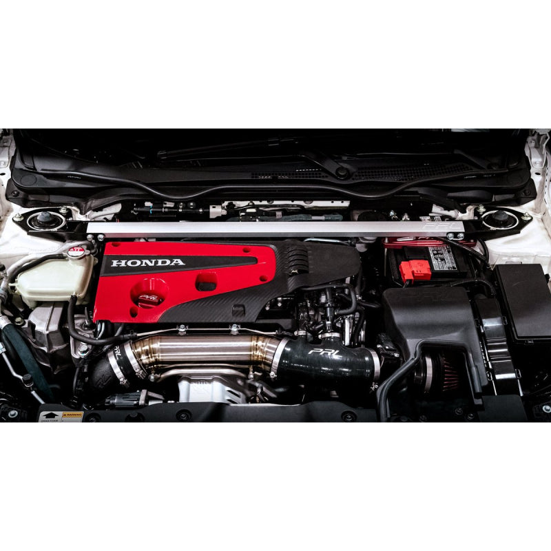 Fitment:Fits all 2017-2021 Honda Civic Type-R FK8Fits 2016-2021 Honda Civic 10th Gen with minor modification/adjustment of the EVAP hose for clearanceFits 2022+ HondStrut BarPRL MotorSports