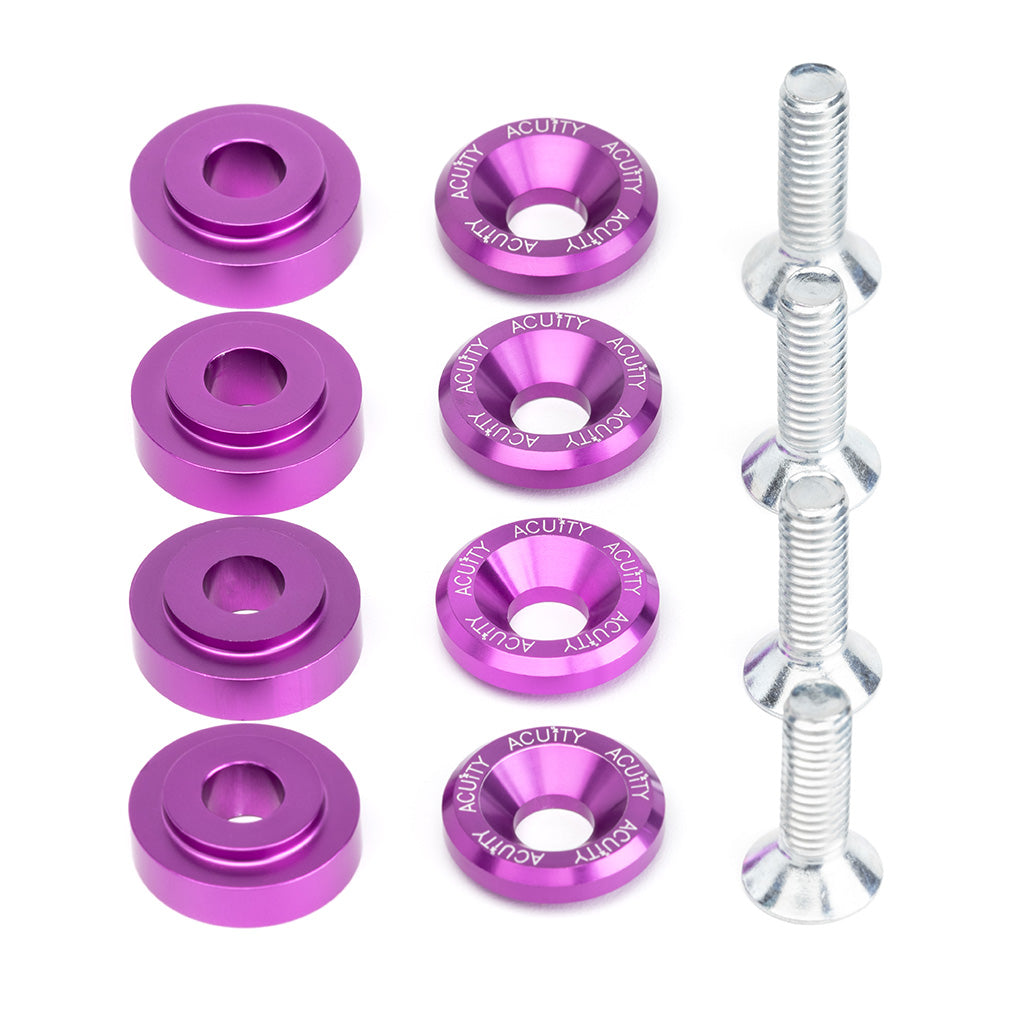1884 Shifter Base Bushings purple anodized aluminum kit for Honda and Acura mounting bolts