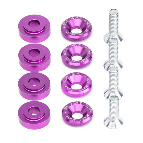 1884 Shifter Base Bushings purple anodized aluminum kit for Honda and Acura mounting bolts