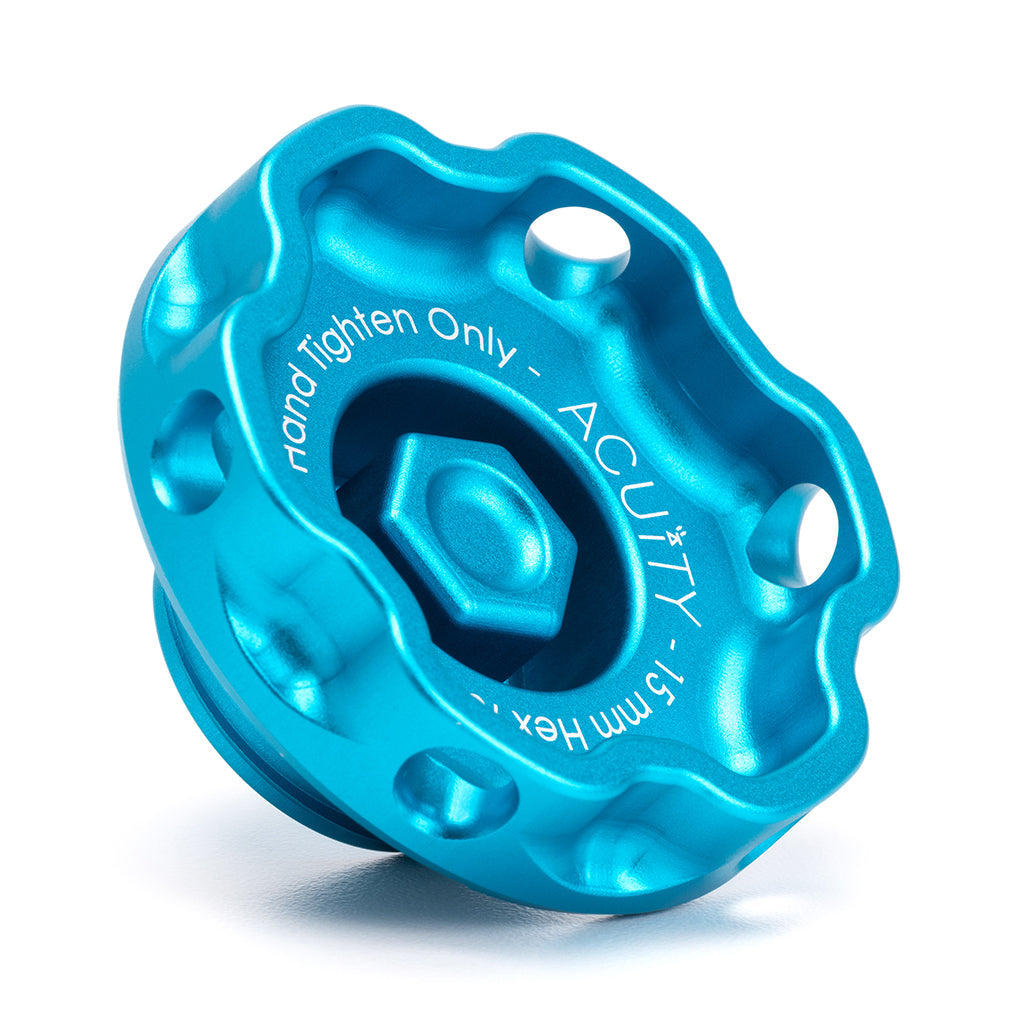 ACUITY Podium Oil Cap in Satin Teal for Hondas/Acuras