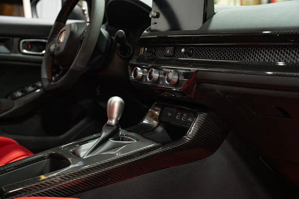OLM LE Carbon Fiber Shift Panel Cover for 2023+ Honda Civic FL5 Type R