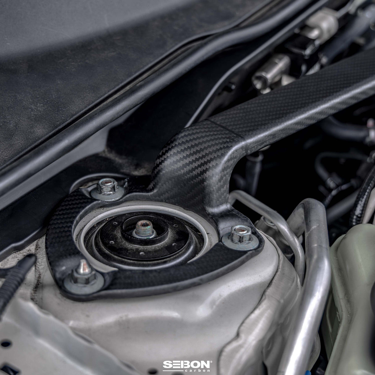 Seibon Carbon Fiber Front Strut Brace for 2023+ Honda Civic Type-R FL5