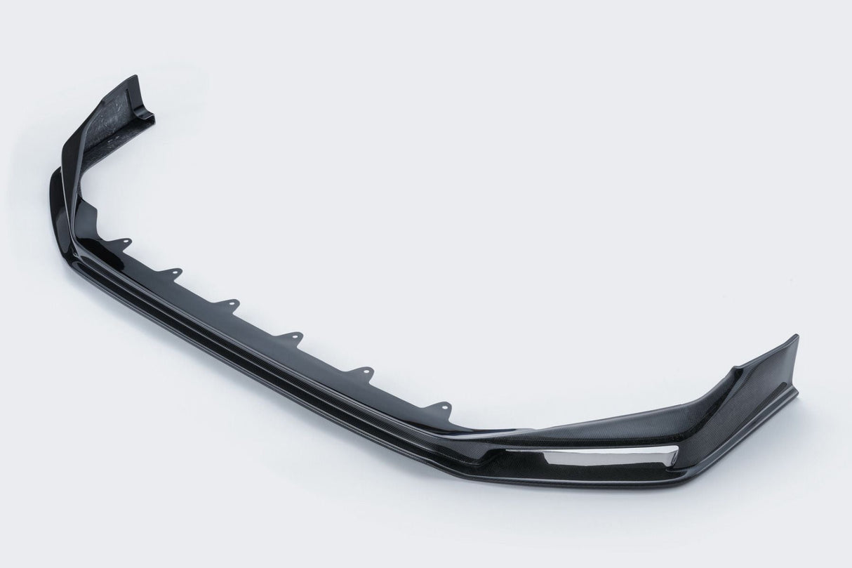 Spoon Sports Carbon Lip Spoiler installed on Honda Civic Type R FL5 2023+ showcasing aerodynamic front lip design