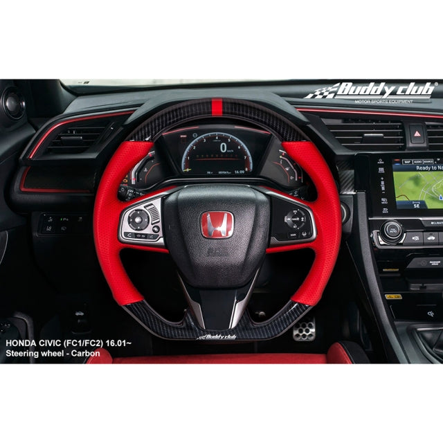 This newest "Time Attack Edition" of the Buddy Club Sport Steering Wheels are inspired with the Type R's red interior in Mind. It will bring the look of the interiorSteering WheelBuddy Club