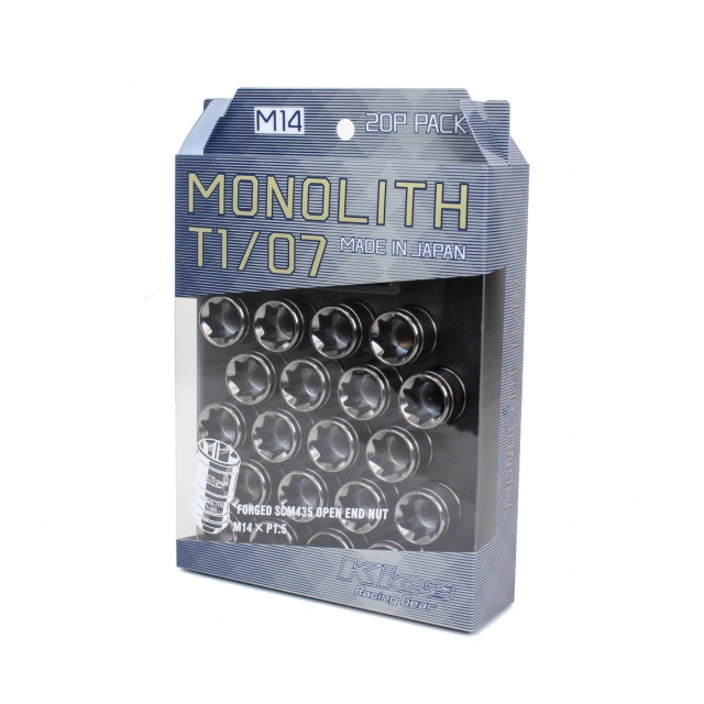 The Project Kics MONOLITH T1/07 Wheel Nuts are a designed for wheels with larger lug holes. These are an open end type nut, but there are inner caps available. For tLug NutsProject Kics