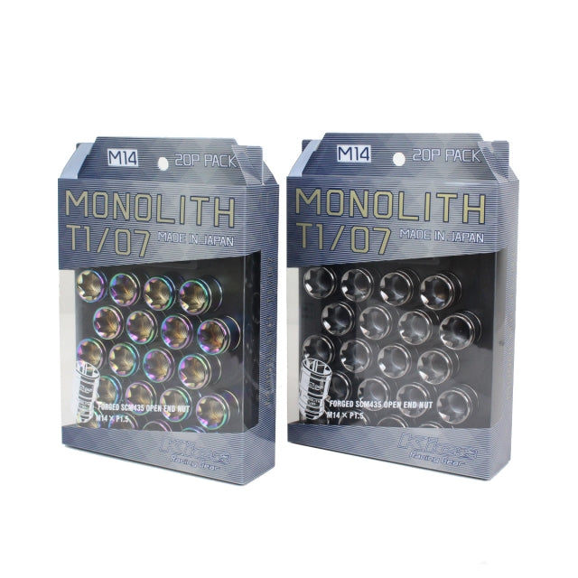 The Project Kics MONOLITH T1/07 Wheel Nuts are a designed for wheels with larger lug holes. These are an open end type nut, but there are inner caps available. For tLug NutsProject Kics