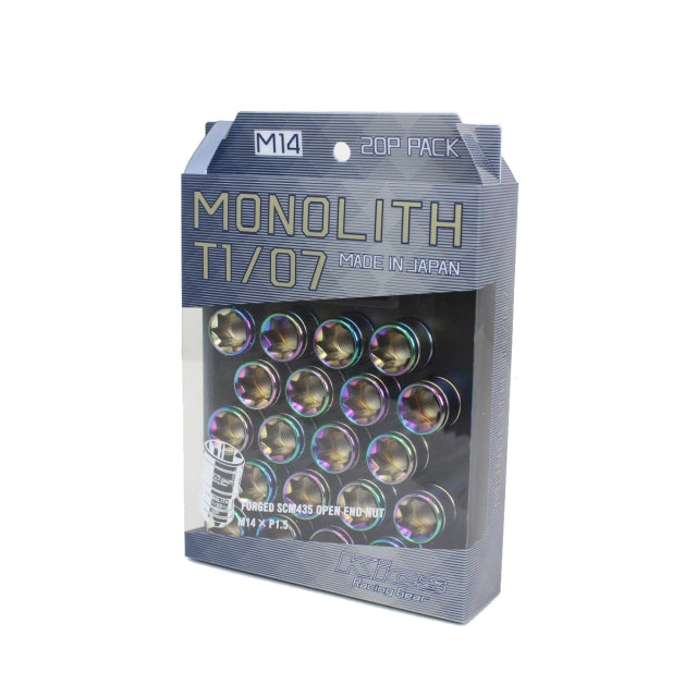 The Project Kics MONOLITH T1/07 Wheel Nuts are a designed for wheels with larger lug holes. These are an open end type nut, but there are inner caps available. For tLug NutsProject Kics